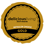 Tildelt Retailer Choice Gold ved Delicious Living Awards 2024