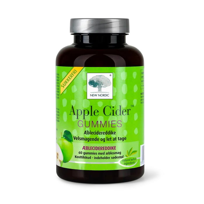 Home 21 New Nordic Apple Cider™ Gummies med æblecidereddike, bidrager til at opretholde en normal fordøjelse.