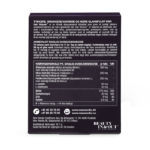 Bagside af New Nordic Hair Volume™ æske med produktinformation, ingrediensliste, brugsanvisning og næringsindhold.