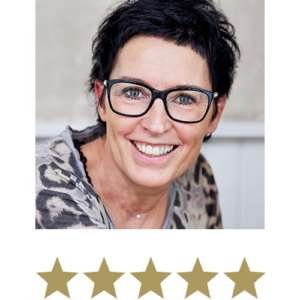Testimonial vist med seks guldstjerner under