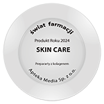 Prisbadge med teksten “Produkt favoritt 2024 – Skin Care” fra Beauty Shortlist Awards samt omtale af Rita Made in 50+ år.