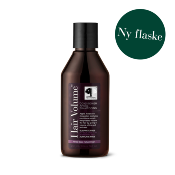New Nordic Hair Volume™ Conditioner i ny flaske. Balsam med æble, hirse og risprotein, udviklet til at give håret volumen, blødhed og glans.