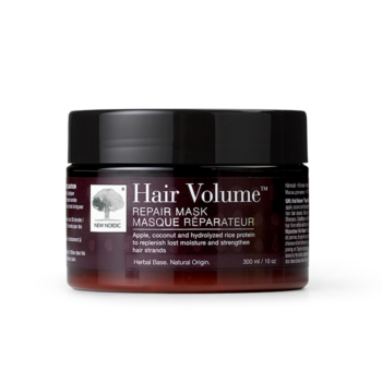 New Nordic Hair Volume™ Repair Mask, der nærer og styrker håret i dybden med æble, kokos og risprotein. Hårmaske udviklet til at efterlade håret blødt, glansfuldt og velplejet.