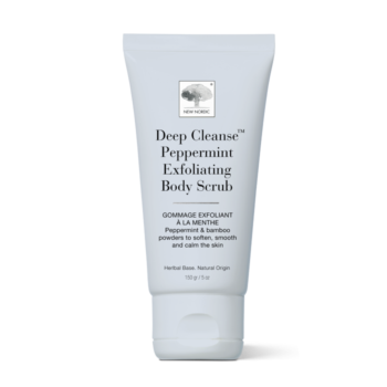 New Nordic Deep Cleanse™ Peppermint Body Scrub med pebermynte og bambus, hjælper med at vedligeholde en glat, blød og frisk hud.