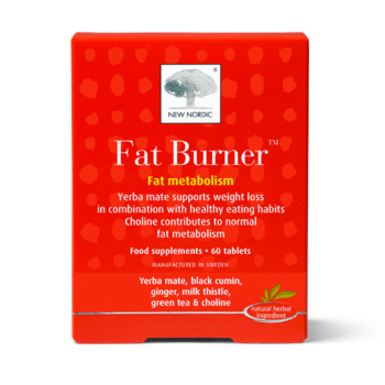 New Nordic Fat Burner™ tablets help maintain fat metabolism and support wellness with yerba mate, green tea, and choline.