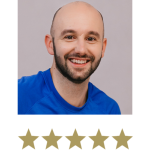 Magic Magnesium™ Malate 1 Man smiling with five stars displayed underneath.