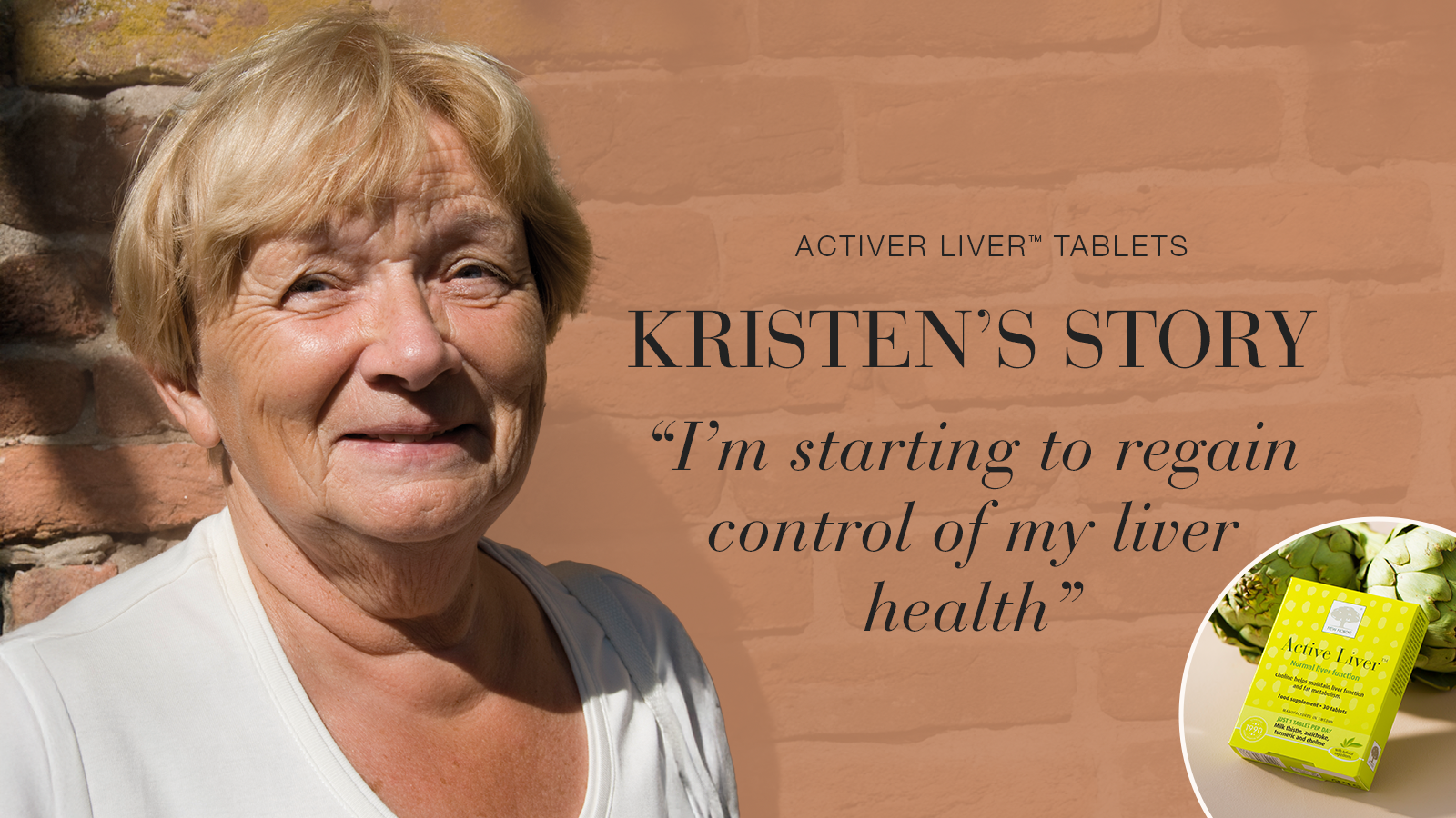 Active Liver™: “I feel better than I have in years!” 26 i ActiveLiver Testimonial banner Kristen 2025 UK DesktopMobile