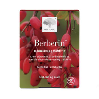 New Nordic Berberin™ med berberin og krom, bidrager til at vedligeholde et normalt blodsukkerniveau og stofskifte.