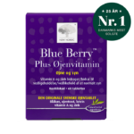 New Nordic Blue Berry Plus Øjenvitamin™ med blåbær, øjentrøst, lutein, vitamin A og zink, bidrager til at vedligeholde et normalt syn.