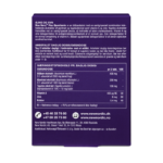Bagsiden af New Nordic Blue Berry Plus Øjenvitamin™ med produktinformation, ingredienser og anbefalet daglig dosis.