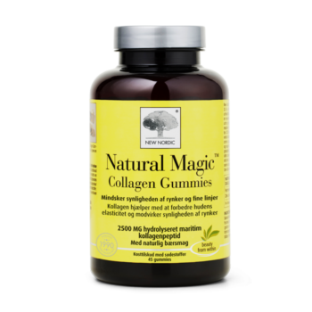 New Nordic Natural Magic™ Collagen Gummies med marint kollagen, som hjælper med at forbedre hudens elasticitet og reducere synligheden af rynker og fine linjer.